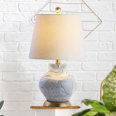 Holly Marbleized Ceramic Led Table Lamp