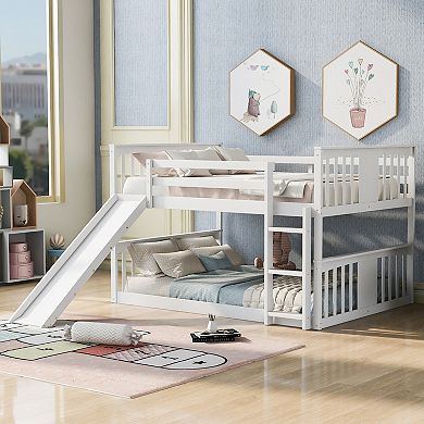 Merax Full Size Bunk Bed with Ladder and Slide