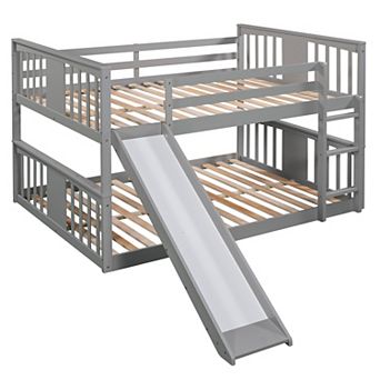 Merax Full Size Bunk Bed with Ladder and Slide