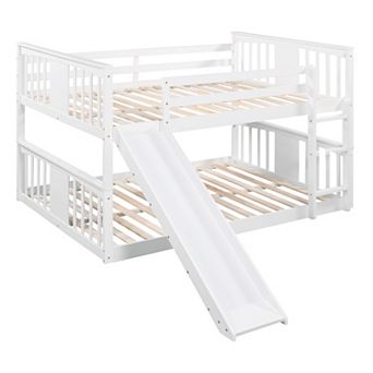 Merax Full Size Bunk Bed with Ladder and Slide