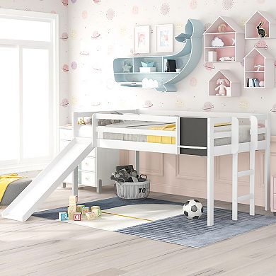 Loft Bed Wood Bed with Slide