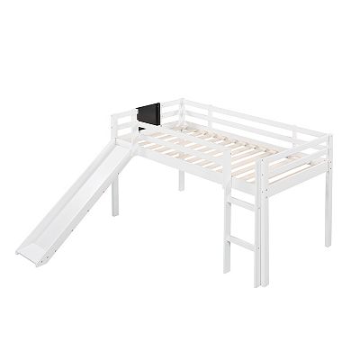 Loft Bed Wood Bed with Slide