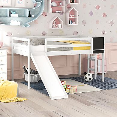 Loft Bed Wood Bed with Slide