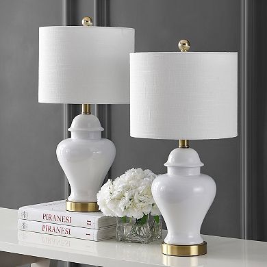 Qin Ceramiciron Classic Cottage Led Table Lamp (set Of 2)