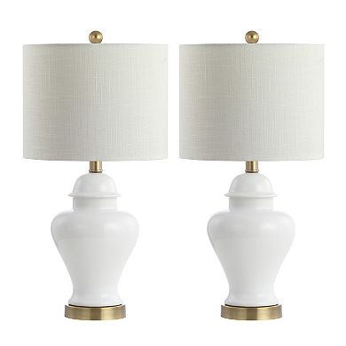 Qin Ceramiciron Classic Cottage Led Table Lamp (set Of 2)