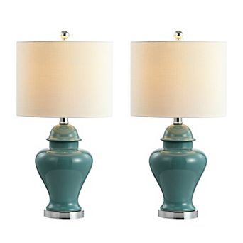 Qin Ceramiciron Classic Cottage Led Table Lamp (set Of 2)