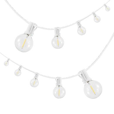25-Light Indoor/Outdoor 25 ft. Contemporary Rustic Incandescent G40 Bistro Globe Bulb String Lights