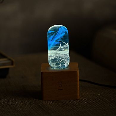 Indoor EP LIGHT Contemporary LED Wooden Table Lamp