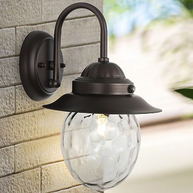 Rodanthe Farmhouse Industrial Iron/glass Outdoor Led Sconce
