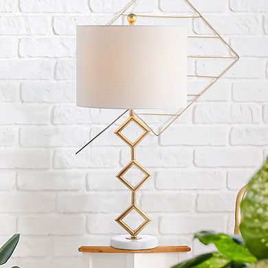 Diamante Modern Gilt Metal With Marble Base Led Table Lamp