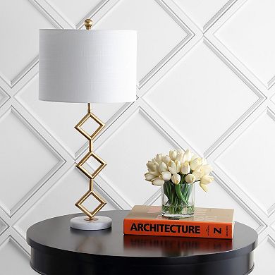 Diamante Modern Gilt Metal With Marble Base Led Table Lamp