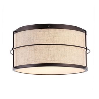 Evan Rustic Farmhouse Iron Led Flush Mount