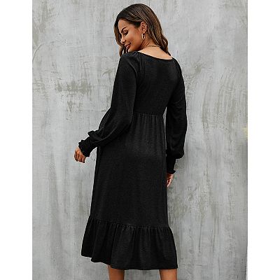 long sleeve casual maternity dress OUGES Fall Maternity Maxi Dresses Long Sleeve Wrap V Neck Baby Shower Dress  Maternity Clothes 2025(Apricot Floral,S) at Amazon Women's Clothing store