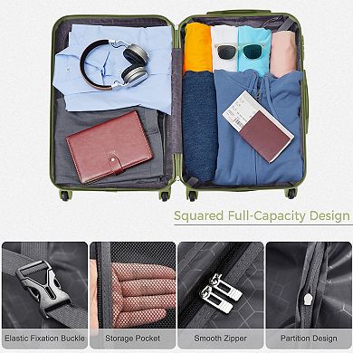 Merax Luggage Sets Expandable ABS Hardshell 3pcs Clearance Luggage Hardside with TSA Lock