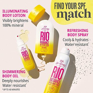 Rio Radiance SPF 50 Body Spray Sunscreen with Niacinamide