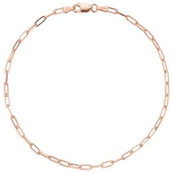 Sunkissed Sterling Paper Clip Anklet