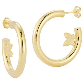 Sunkissed Sterling Butterfly Hoop Earrings