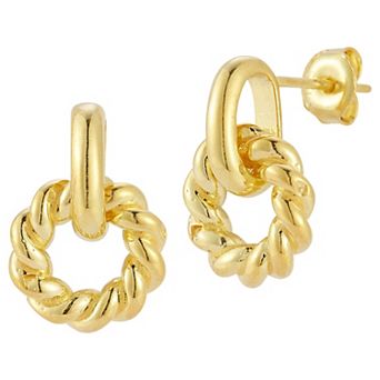 Sunkissed Sterling Twist Link Drop Earrings