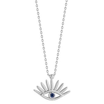 Sunkissed Sterling Sterling Silver Cubic Zirconia Eye Necklace
