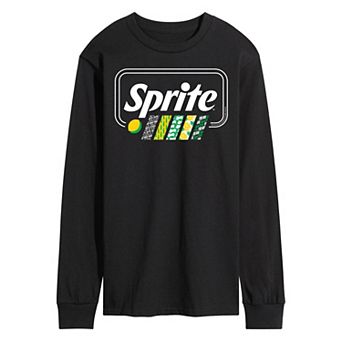 Men's Sprite Pattern Stripes Long Sleeve Graphic Tee