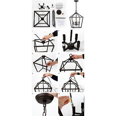 Pagodabulb Lantern Metal Led Pendant