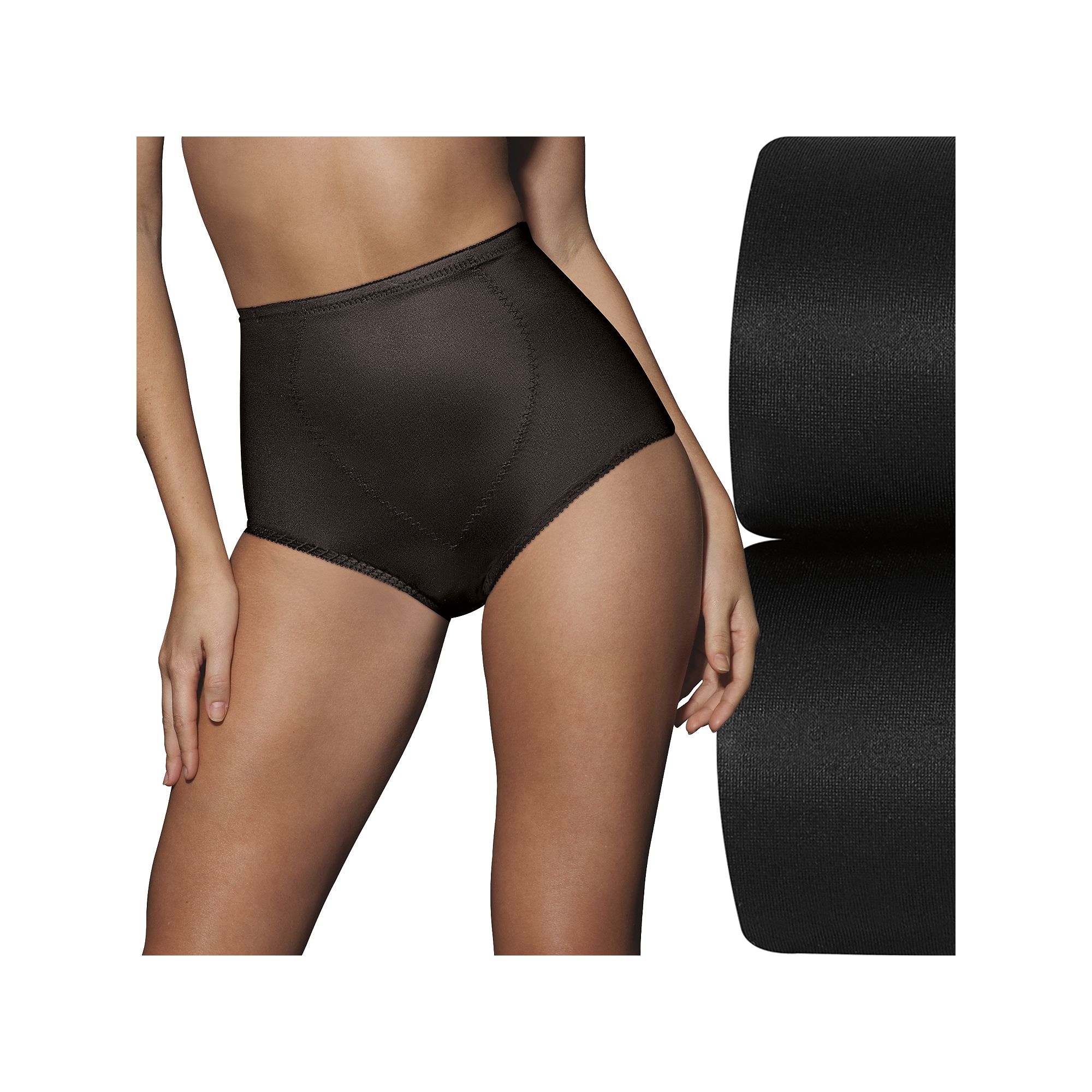 Bali 2-Pack Firm Control Tummy Panel Shaping Brief Panty X710, Womens, Siz