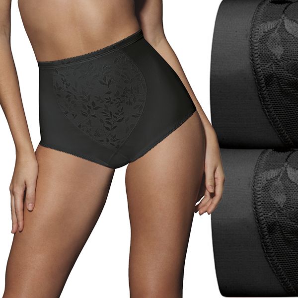 Buy Black/White Cotton Tummy Control Shaping High Waist Knickers 2