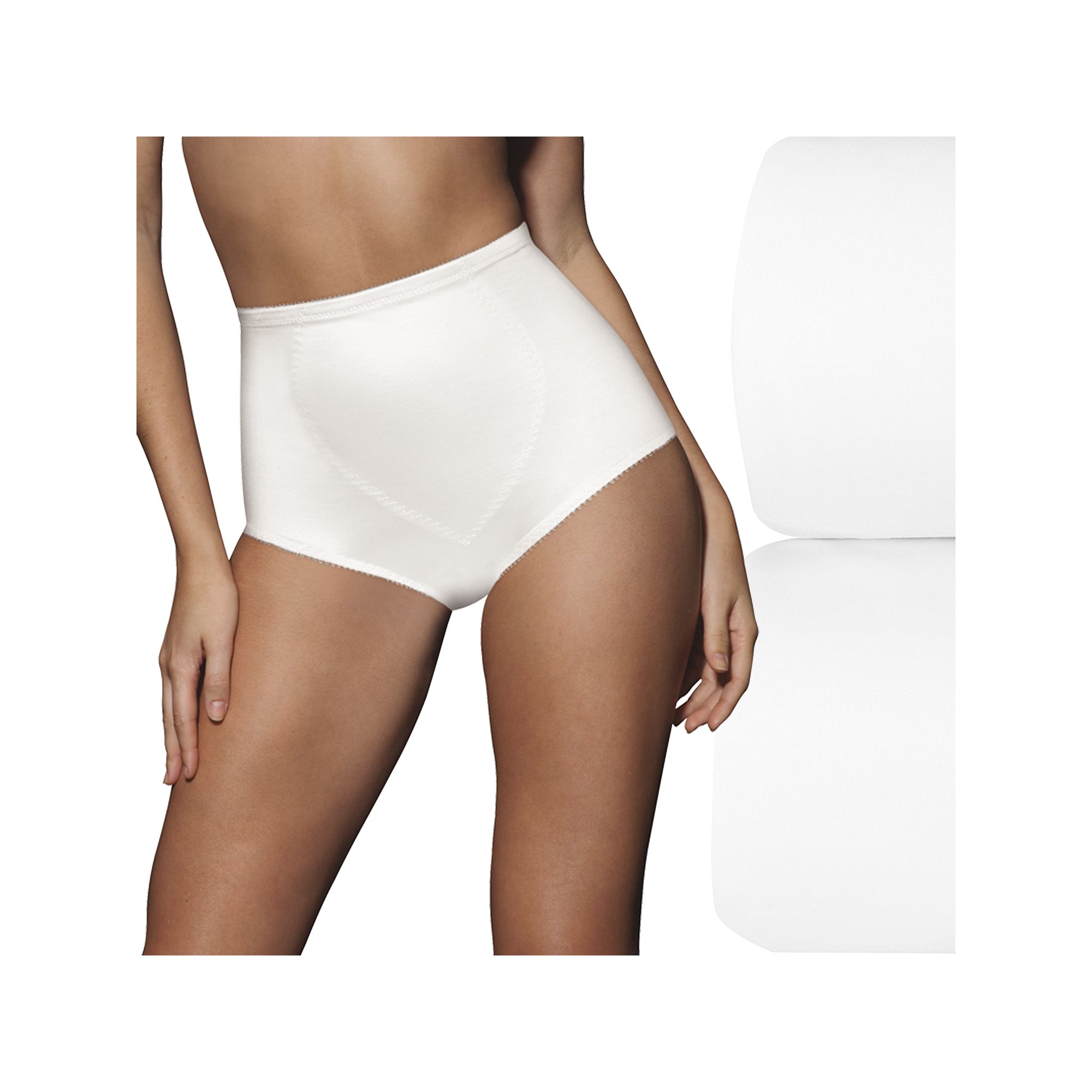 Bali 2-Pack Firm Control Tummy Panel Shaping Brief Panty X710, Womens, Siz