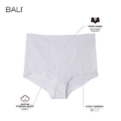 Bali 2-pack Cotton Stretch Light Control Shaping Brief Panty X037