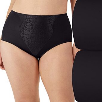 Bali 2-pack Double Support Light Control Shaping Brief Panty with Lace X372