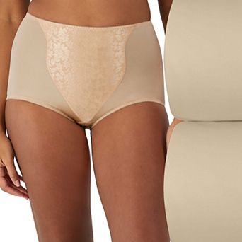 Bali 2-pack Double Support Light Control Shaping Brief Panty with Lace X372
