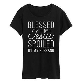 Women's Blessed By Jesus Graphic Tee