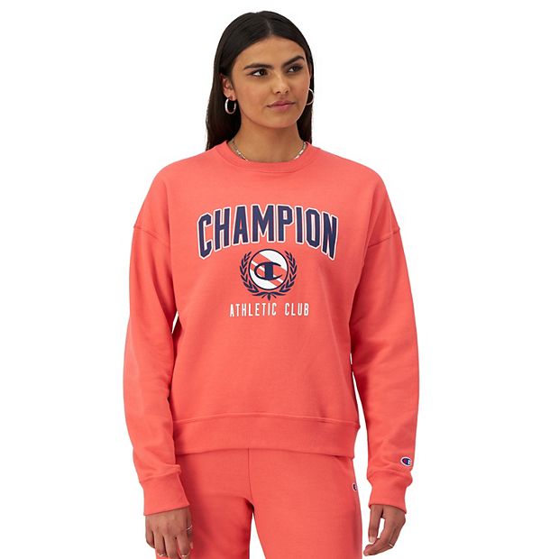 Champion women's powerblend sales fleece boyfriend crewneck sweatshir