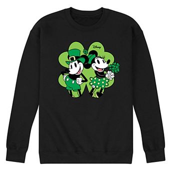 Disney's Mickey & Minnie Mouse Men's Shamrock Fleece Sweatshirt