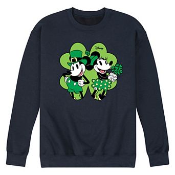 Disney's Mickey & Minnie Mouse Men's Shamrock Fleece Sweatshirt
