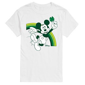 Disney's Mickey Mouse Men's Green Rainbow Graphic Tee