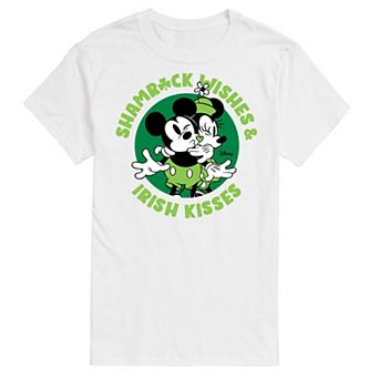 Disney's Mickey & Minnie Mouse Men's Shamrock Wishes Graphic Tee