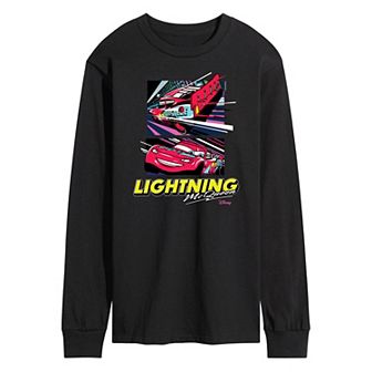 Disney / Pixar's Cars Lightning McQueen Men's Under The Lights Long Sleeve Graphic Tee