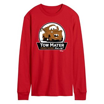 Disney / Pixar's Cars Tow Mater Men's Towing Sign Long Sleeve Graphic Tee