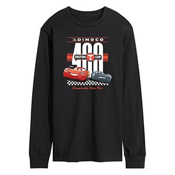 Disney / Pixar's Cars Lightening McQueen & Storm Men's Dinoco 400 Long Sleeve Graphic Tee