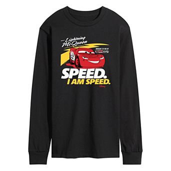 Disney / Pixar's Cars Lightening McQueen Men's Speed I am Speed Long Sleeve Graphic Tee