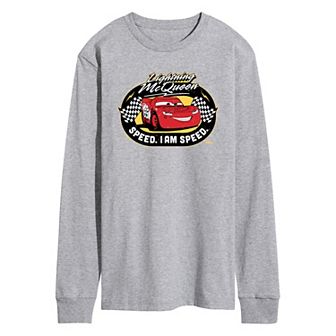 Disney / Pixar's Cars Lightning McQueen Men's Race Track Long Sleeve Graphic Tee