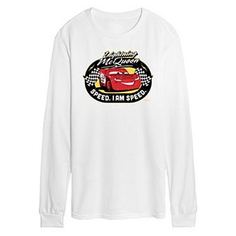 Disney / Pixar's Cars Lightning McQueen Men's Race Track Long Sleeve Graphic Tee