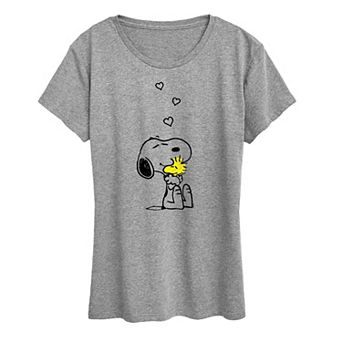 Women's Peanuts Snoopy & Woodstock Hugs Graphic Tee
