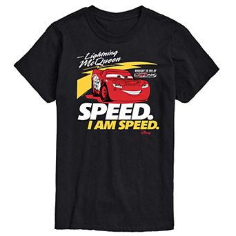 Disney / Pixar's Lightening McQueen Cars Men's Speed I am Speed Graphic Tee