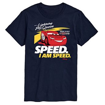Disney / Pixar's Lightening McQueen Cars Men's Speed I am Speed Graphic Tee