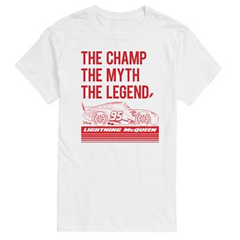 Disney / Pixar's Cars Lightening McQueen Men's The Champ Myth Legend Graphic Tee