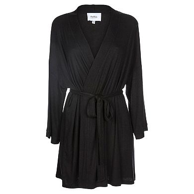 Women's Luxe Ribbed Open-Front Short Robe