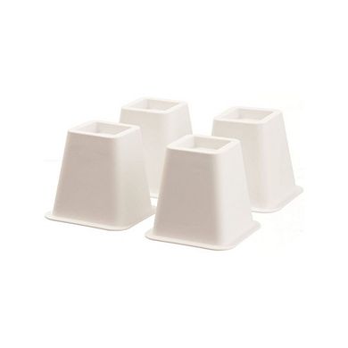 4 Pack Bed Risers, White High-Quality Furniture Risers 5 to 6 inches - Furniture Riser