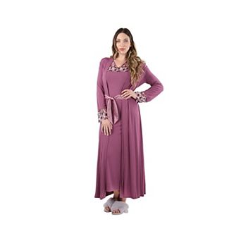 Women's Enchanted Romance Floral Embroidered Full Length Robe
